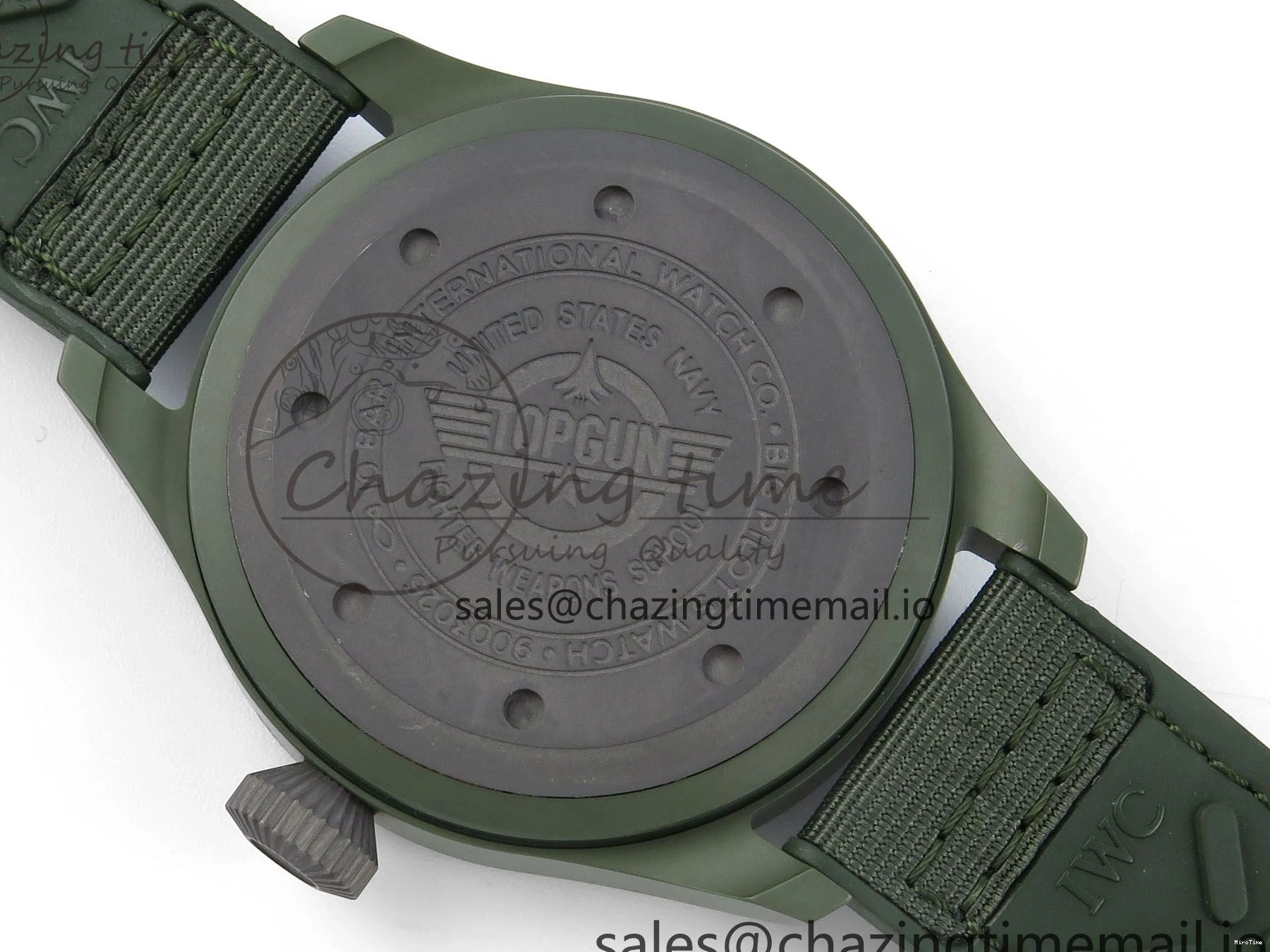MIROTIME 0302 Big Pilot IW329802 M+F 1:1 Best Edition Green Dial on Green Nylon Strap MY Unique 7002